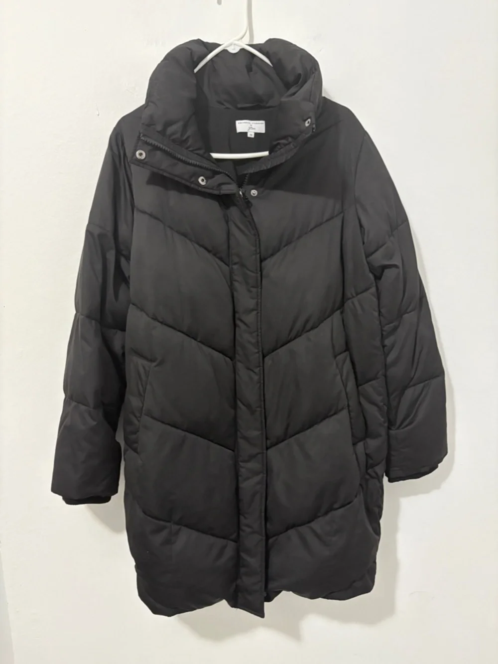 Universal Standard x J. Crew Puffer Coat in black - size XS